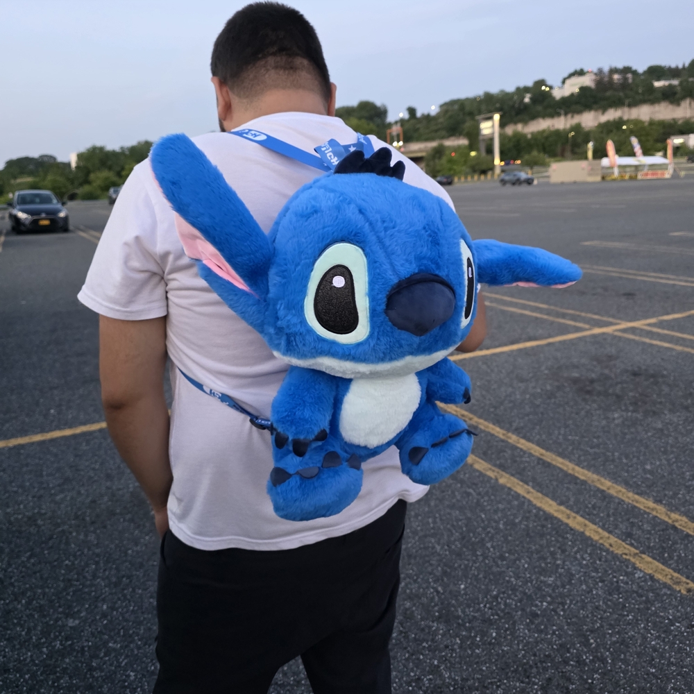 Blue Stitch Plush Backpack Brand New Just Put It On For Showing